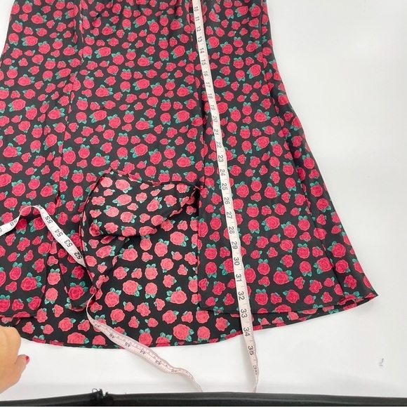 Delicates Rosebud Whimsigoth Lingerie Y2K Mini Satin Slip Dress L Dolls XX - Picture 5 of 11